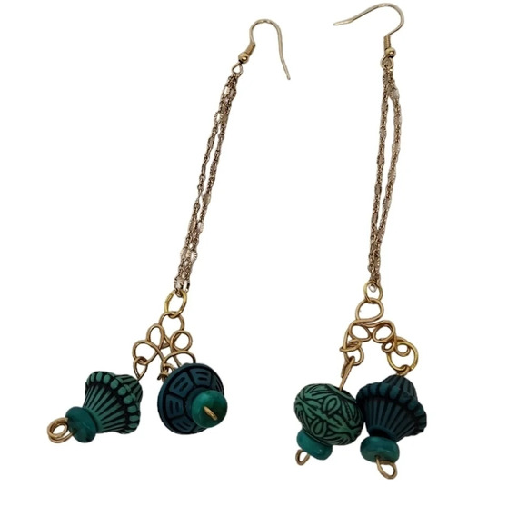 Cooper Celtic Knot Turquoise Earrings - Picture 1 of 3